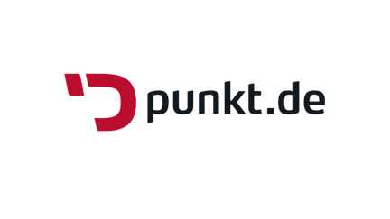 Logo mit einem roten p und Schriftzug punkt.de