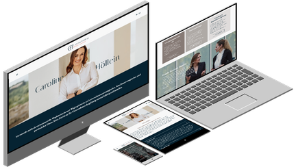 Darstellung der Caroline Hoellein Website auf verschiedenen Endgeräten