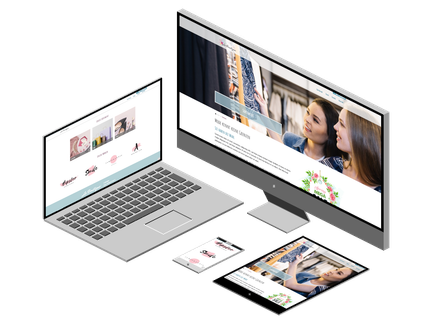 Darstellung des Website-Templates für Einzelhandel auf verschiedenen Endgeräten