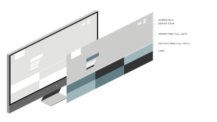 Ein modernes Computer-Interface zeigt ein minimalistisches Design mit einem großen Bildschirm und verschiedenen Menüelementen.