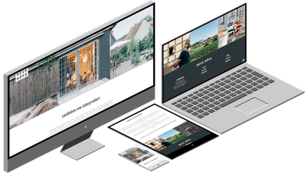 Darstellung der Website von neue Hoefe auf verschiedenen Endgeräten