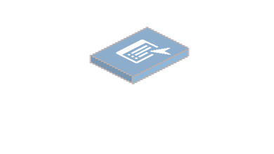 Grafische Darstellung eines Dokuments mit einem Pfeil, der auf eine Auswahloption in einem orangefarbenen Feld zeigt.