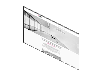 Die Benutzeroberfläche einer Webseite, die durch ihre schlichte Eleganz und große, lichtdurchflutete Flächen besticht.