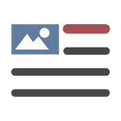 Ein stilisiertes Bild mit einem blauen Hintergrund, einer weißen Landschaft und einem roten oberen Bereich, das an eine Flagge erinnert.