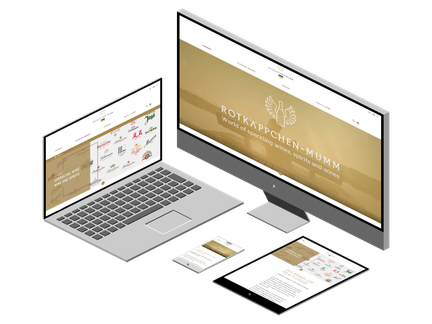 Display of the Rotkaeppchen Mumm website on various devices