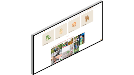 Ein ansprechendes Layout mit verschiedenen Kunstwerken, die die Vielfalt der Illustrationen und deren Stil zeigen.