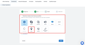 Adresse für Terminvereinbarung bei Meetergo
