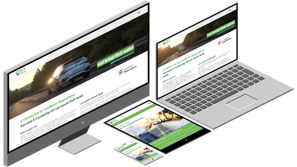 Darstellung der Website von Carl Sharing auf verschiedenen Endgeräten