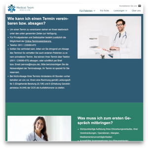 Website-Template für Ärzte, Mediziner, Psychologen und Zahnärzte