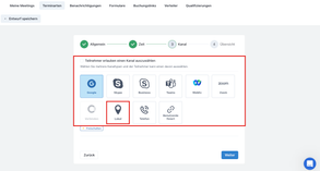 Adresse für Terminvereinbarung bei Meetergo