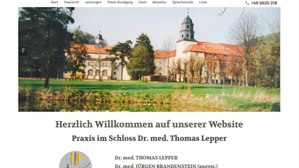 screenshot der Website von Praxis lepper