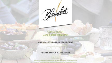 Die Webseite fordert Nutzer auf, ihr Alter zu bestätigen, um Zugang zu alkoholischen Inhalten zu erhalten.