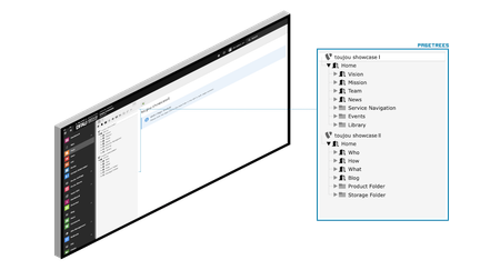 Ein Bildschirm zeigt eine TYPO3 Benutzeroberfläche zur Erstellung neuer Inhaltselemente mit verschiedenen Medienoptionen.