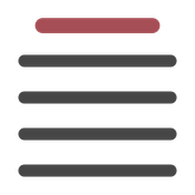 Fünf horizontale Linien in verschiedenen Farben, die auf einem weißen Hintergrund angeordnet sind, schaffen ein minimalistisches Design.