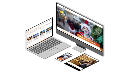 Website von Peine Stadtmarketing in verschiedenen Endgerätansichten