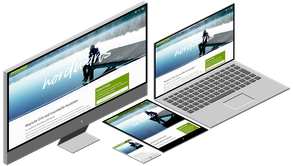 Darstellung der Website von nordwaerts.de auf verschiedenen Endgeräten