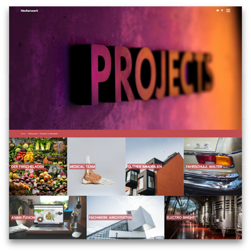 Quadratischer Screenshot des Agency-Website-Templates