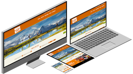 Darstellung der Website von Reisen mit Sinnen auf verschiedenen Endgeräten