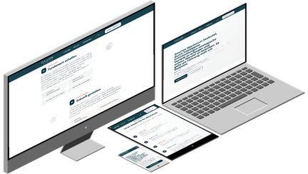 Darstellung der Gallion Consult Website auf verschiedenen Endgeräten