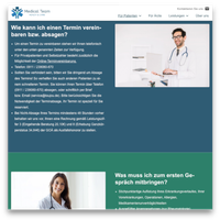 Website template for the medical field