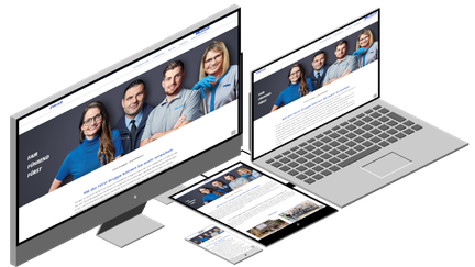 Website fuerst-gruppe.de in verschiedenen Erdgerätansichten dargestellt