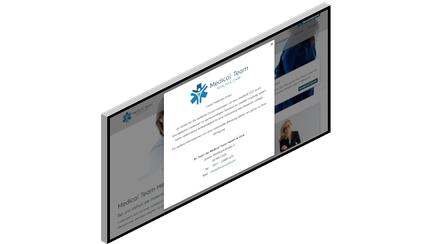 Overlay-Funktion für Ärzte-Websites zum Herausheben von wichtigen Patienten-Informationen