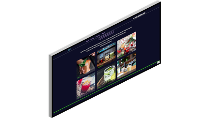 Speisen und Getränke auf der Café-Website