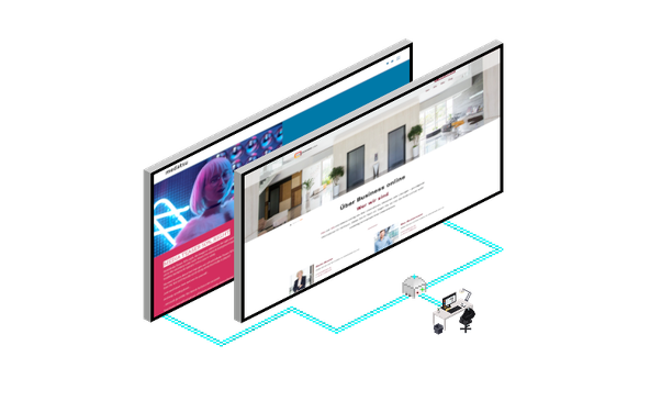Screenshot Multisite mit verschiedenen Designvorlagen
