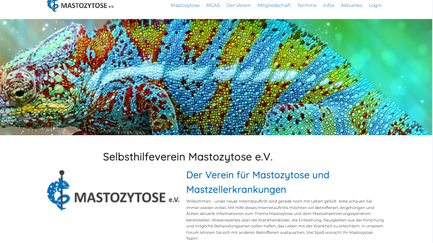 Screenshot der Website von Mastrozytose e.V.