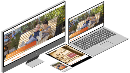 Darstellung der Website von Peine Marketing auf verschiedenen Endgeräten