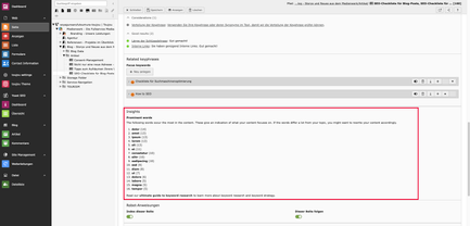 Screenshot yoast seo insights