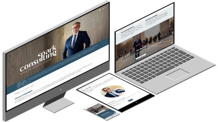Darstellung der spark consulting Website auf verschiedenen Endgeräten