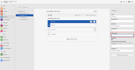 Screenshots eines TYPO3-Backends, das die Funktion Autocomplete in Formularen zeigt