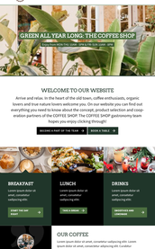 Ein einladendes Café mit grünen Pflanzen, das eine entspannte Atmosphäre für Kaffeeliebhaber und Naturfreunde bietet.