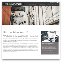 Website-Template für Eventplaner und Location