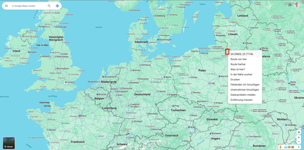 google maps karten daten ermitteln