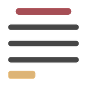 Fünf horizontale Linien in verschiedenen Farben, die auf einem weißen Hintergrund angeordnet sind, schaffen ein minimalistisches Design.