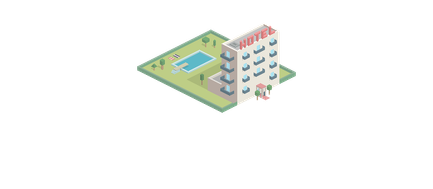 Ein modernes Hotelgebäude mit einem großen Pool und grünen Bäumen in der Umgebung, ideal für einen entspannten Aufenthalt.