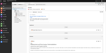 Screenshot TYPO3 V12 neues Backend-Design