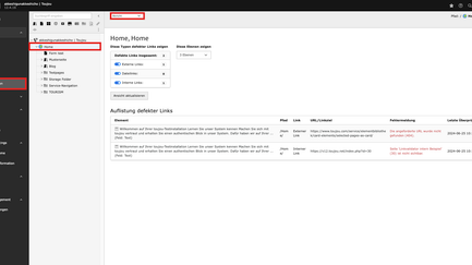 toujou Tutorial Linkvalidator oeffenen
