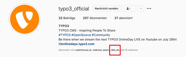 Screenshot eines Instagram-Profil zum Prüfen, ob ein Account noch existiert oder gelöscht wurde.