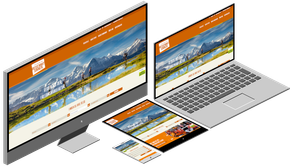 Darstellung der Website von Reisen mit Sinnen auf verschiedenen Endgeräten