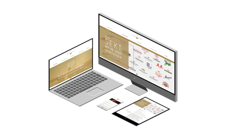 Screenshot zu einer mobil responsiven Website, die auf verschiedenen Geräten angezeigt wird