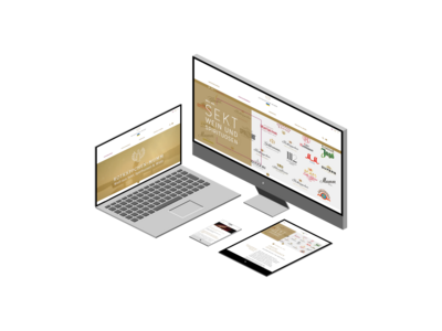 Screenshot zu einer mobil responsiven Website, die auf verschiedenen Geräten angezeigt wird