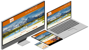 Darstellung der Website von Reisen mit Sinnen auf verschiedenen Endgeräten