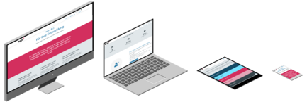 Ansicht verschiedener Endgeraete für das Website-Theme kojo