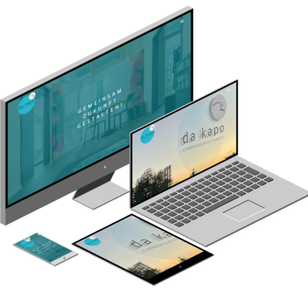 Responsive Screenshots von der Website da-kapo-de