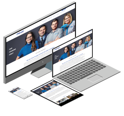Responsive Screenshots der Website fuerst-gruppe.de