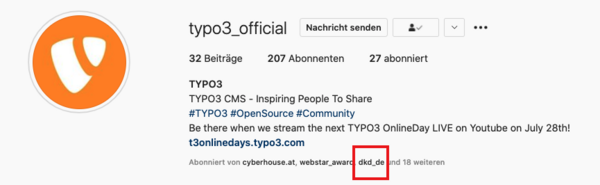 Screenshot eines Instagram-Profil zum Prüfen, ob ein Account noch existiert oder gelöscht wurde.