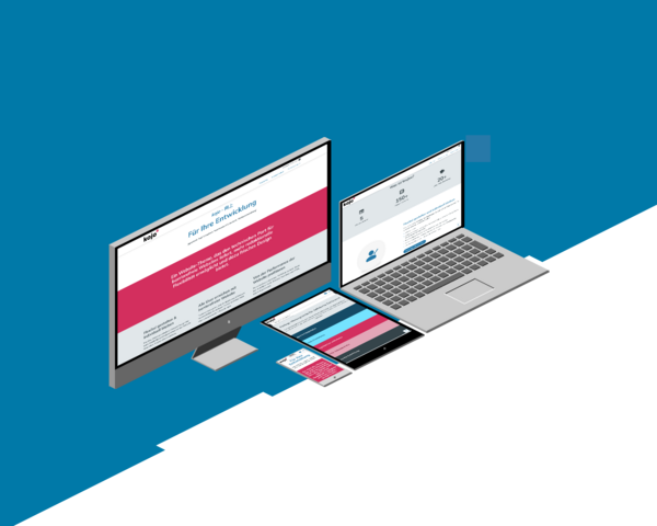 Ansicht verschiedener Endgeraete für die Website meet-kojo